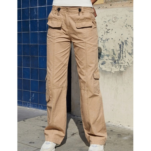 John Galt Light Brown Kim Cargo Pants - Picture 1 of 10